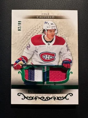 2021-22 Artifacts - Cole Caufield - Dual Jersey patch /99 front